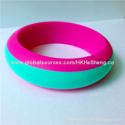 2014 Hot Sale Chaming Silicone Bracelets, Food-grade and BPA-free